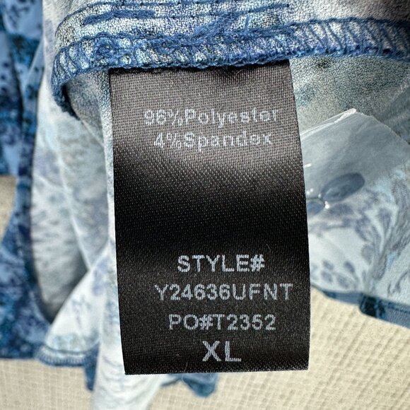 Tuckernuck Mini Dress Womens XL Blue Designer Floral Long Sleeve Ruffle Hem NWT - Picture 13 of 13